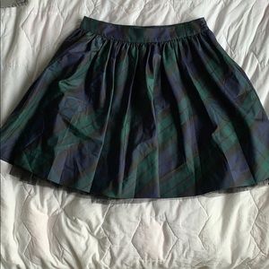 Plaid Mini Skater Skirt